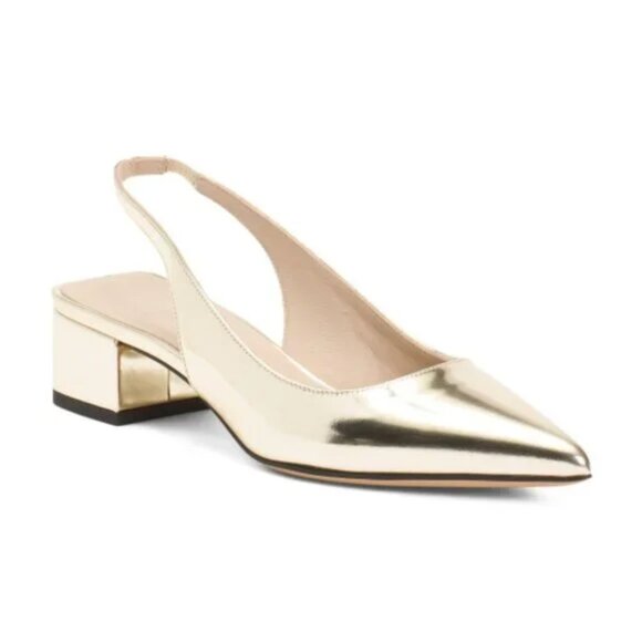 Theory Shoes - THEORY Made In Italy Leather New Slingback Micro Heels